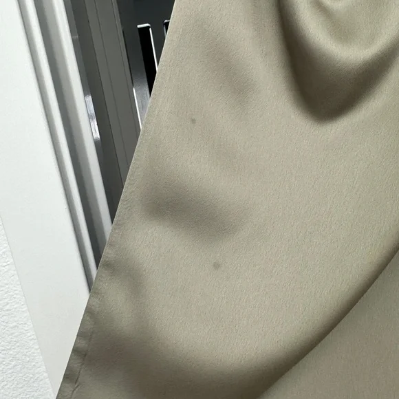 Show Me Your Mumu Adele Halter Maxi Dress Moss Green Luxe Satin Wedding Chic S - Picture 16 of 16